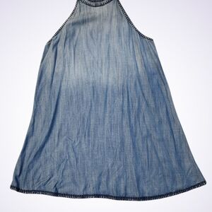 NWT Billy T Lightweight Denim Mockneck Sleeveless Midi Dress Sz M/L